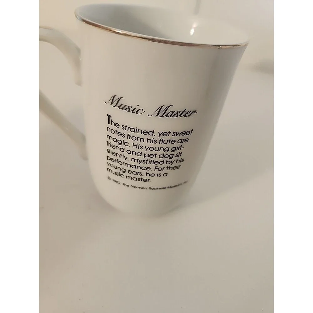 Vintage 1980's  Norman Rockwell Museum Collector Coffee Mugs Tea Cup